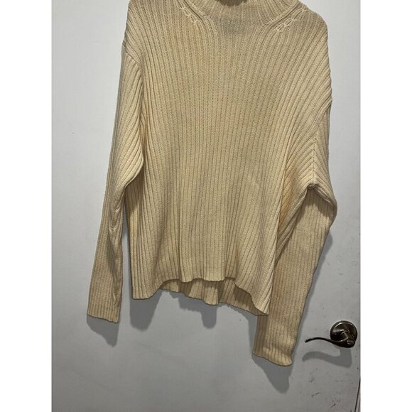 Polo Ralph Lauren Cream Ribbed Turtleneck Longsleeve Women's Sweater Size XL - Picture 4 of 8